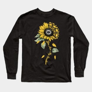 Skull Sunflower You Are My Sunshine Long Sleeve T-Shirt